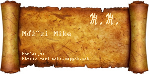 Mázi Mike névjegykártya